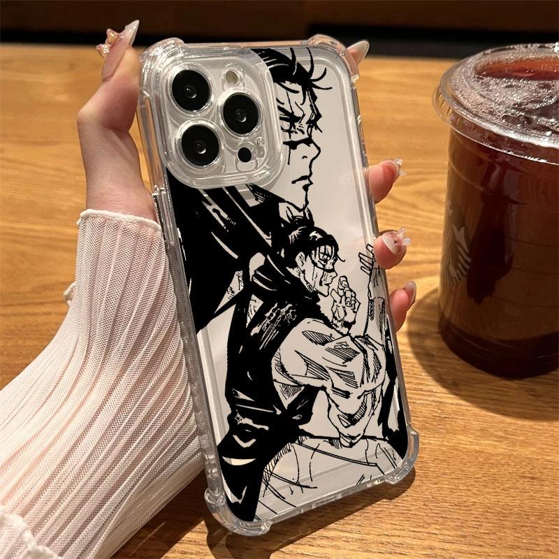 Прозрачный чехол для телефона Jujutsu Kaisen для iPhone 17 Air 16 e 15 14 13 12 11 Pro Max Plus Mini SE 2020 2022 Мягкий противоударный чехол Чосо
