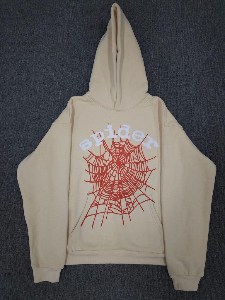 Мужская толстовка с принтом «Паутина» - Модная, свободного кроя, с плюшевой подкладкой