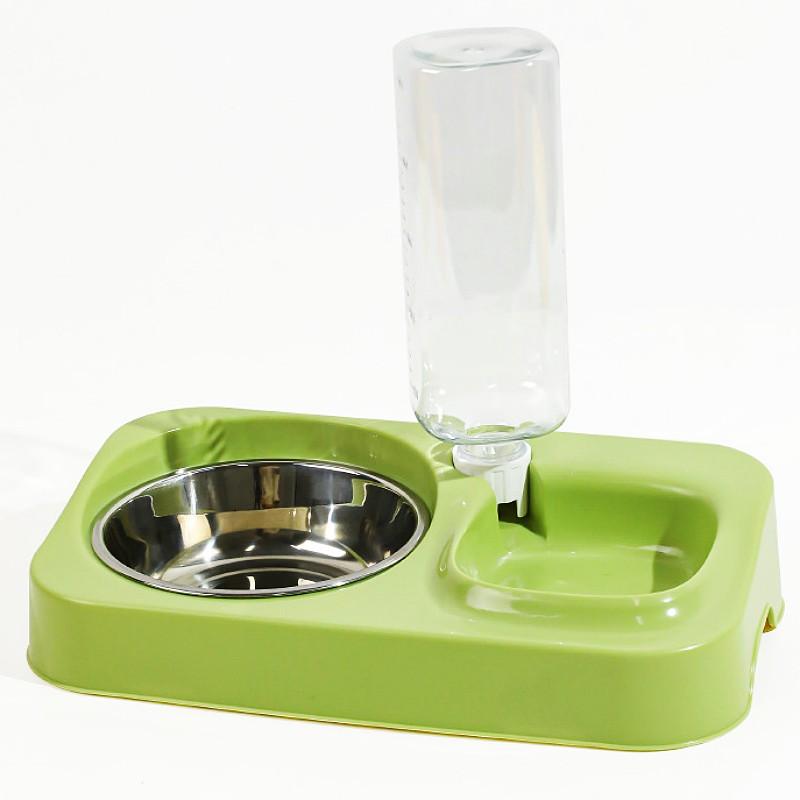 Dog Bowls Stainless Steel Dog Food Bowl Automatic Cat Drinking Bowl Double Bowls for Dogs Feeding Detachable Dogs Water Bowl