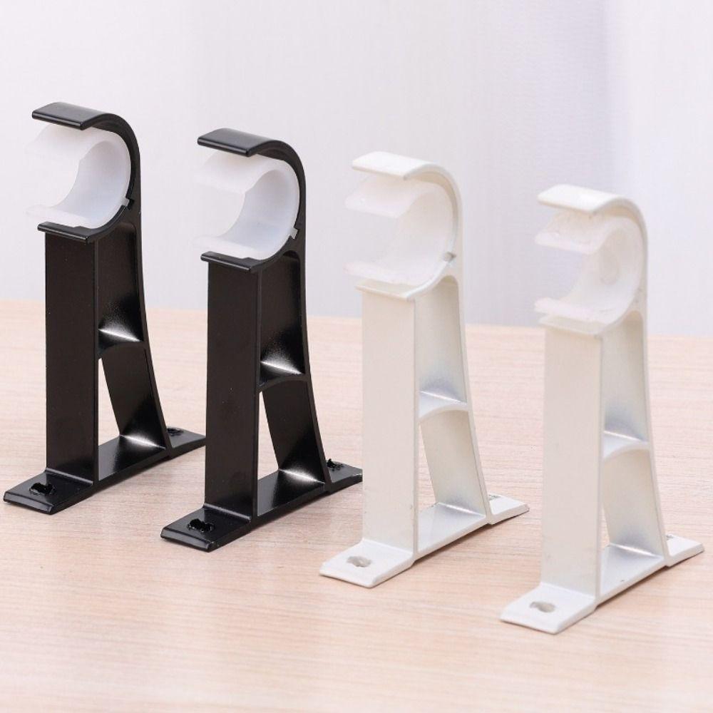 Heavy Duty Curtain Rod Support Aluminum Alloy Curtain Fixing Clip Durable Window Hardware Tools