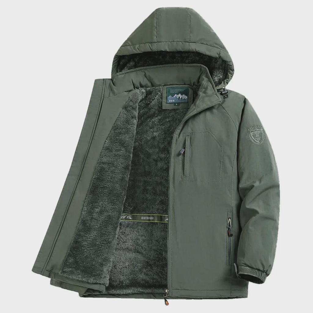 Men's Large Size Waterproof Winter Travel Jacket - Thick, Breathable, Medium-Long, Outdoor, Plus Velvet