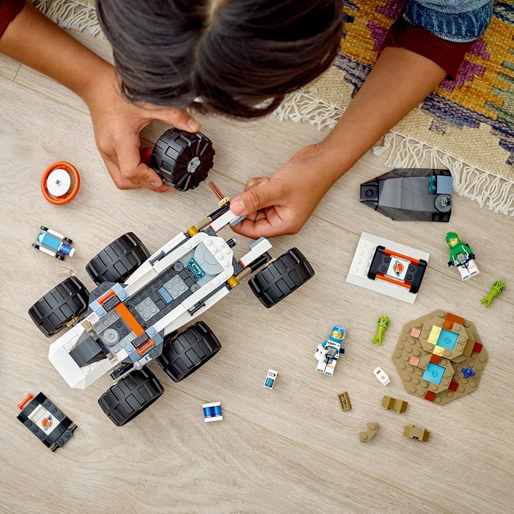 LEGO City Space Exploration Vehicle with Alien Toy Building Blocks for Kids Ages 6-9