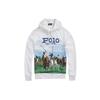 Polo Ralph Lauren Logo Letter Character Print Hooded Fleece Long Sleeve Sweatshirt Men Sweatshirt White 710836746-002