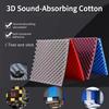 50*50*5cm Wave Shaped Acoustic Sponge Self Adhesive Soundproof Foam Sound Proof Foam Wall