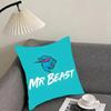 Mr Cute BBeasts Logo Cushion Cover Pillowcase Ultra Soft Skin Friendly Fabric Cloud Like Comfort Concealed Zipper