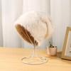 Шапка-панама из кроличьего ворса для женщин Осень Зима Плюшевая Японская Милая Женская Шапка Теплые Меховые Шапки EMA
