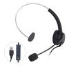 USB Headset Noise Cancelling Adjustable Volume Headband Single Ear Wired Computer Headphone with Mic