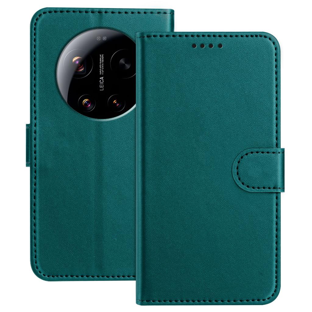For Xiaomi 17 Ultra 5G Leather Case Wallet Stand Solid Color Anti Drop Phone Cover