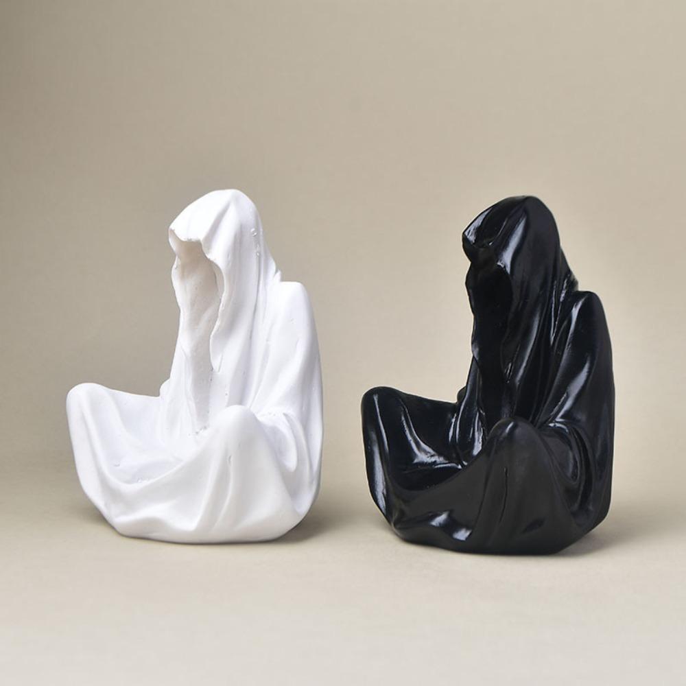 Cross-legged Pose Sitting Ghost Candle Holder Resin Candle Stand Wizard Candlestick Party