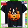 Boston Terrier Dog Halloween Pumpkin Autumn Fall Season UNISEX T-Shirt Unisex T-Shirt