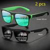 2 предмета модные винтажные квадратные спортивные солнцезащитные очки для мужчин и женщин для вождения и рыбалки брендовые дизайнерские солнцезащитные очки ретро мужские очки UV400
