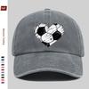 pc Vibrant and Beautiful HeartShaped Soccer Print Baseball Cap Printed Design Casual Hat for Sports Enthusiasts Comfortable