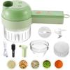 1pc 4 In 1 Vegetable Chopper Handheld Electric Vegetable Cutter Set Portable Wireless Garlic Mud Masher Garlic Press