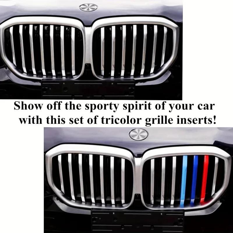 Декоративная вставка в переднюю решетку, подходящая для BMW X5 2025 2025 Совместимость с аксессуарами 7 Стандартная полоса на решетку-«ноздри»