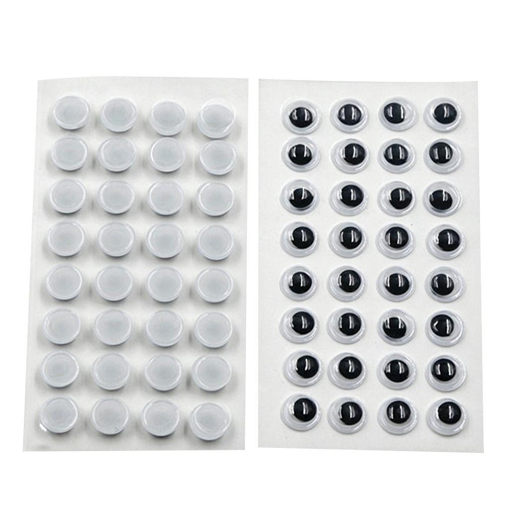 1Sheet Plastic Wiggling Moving Eyes 3D Kindergarten Handmade Dolls Eyes Dolls Activity Eyes