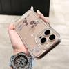 Чехол-накладка из мягкого материала с розой из стразов для iPhone 17 Pro Max/16e/15 Pro/14 Air/13