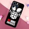 Чехол для телефона для бодибилдинга, тренажерного зала, фитнеса для iPhone 16 15 14 12 11 13 Pro Max Чехол на iPhone 16 15 13 Mini X XS Max XR Coque
