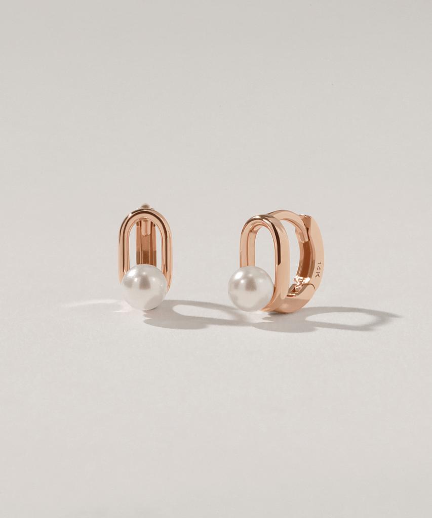 Mcel 14K Bellian Pearl Ring Earrings