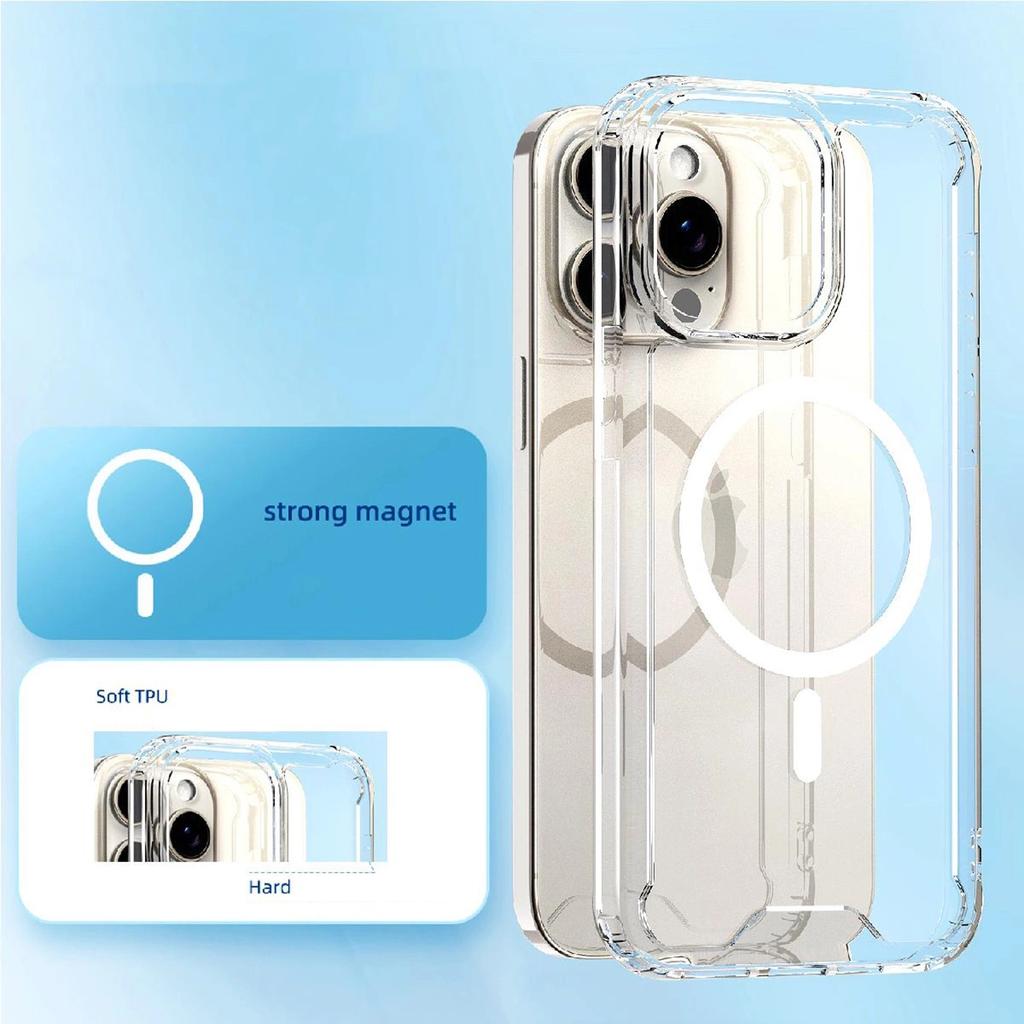 Etui Clear Corner Case Magsafe Na Iphone 16 - Przezroczyste