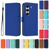 Solid Color Leather Case For Tecno Camon 40 Pro 4g 5g Luxury Flip Wallet Book Cover for Camon 40 4g Camon 40 Premier Shell Funda