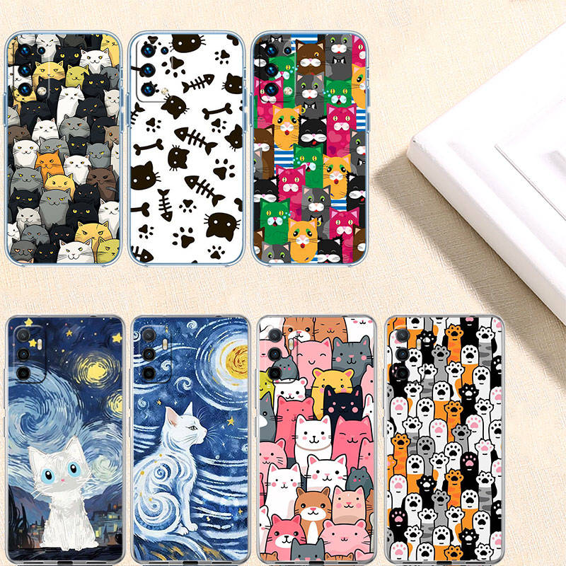 JO9 Cat Kitten Meow Phone Case for Motorola G34 G32 G31 G14 G84 G62 E32 G24 G72 G71 G73 G85 G200 G60S G60 G52 G51 G50 G42 G41 G32 G30