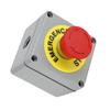 Switch Box 1 Button Emergency Stop Control Operation Box IP66 Dustproof Waterproof 80x75x6080x75x60