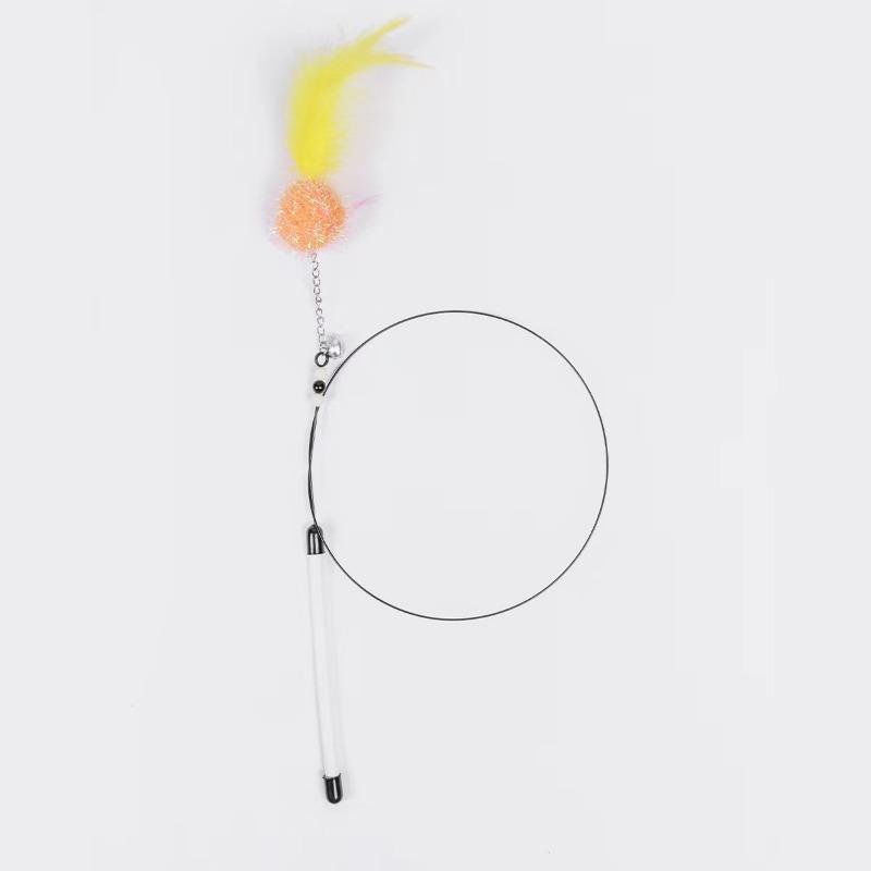 Игрушки для кошек, Колокольчики из стальной проволоки, Махалки из стальной проволоки с перьями, Игрушки для кошек, Товары для питомцев, Игрушки для кошек