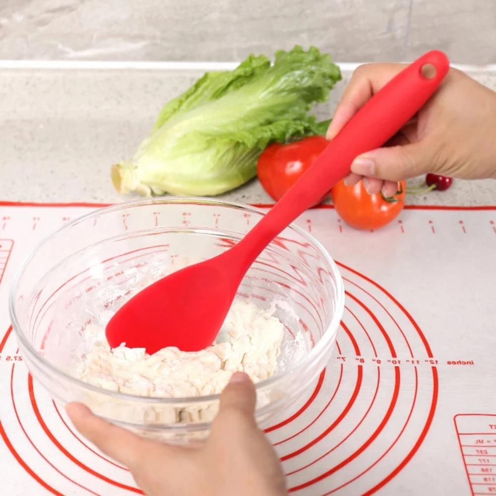 Heat Resistant Kitchen Spatula Silicone Salad Mixing Spoon Duck Tongue Shovel  Butter