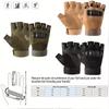 1Pair Men's Tactical Thumb Tactical Fingerless Gloves for Outdoor Sports Shooting Hunting Airsoft & Cycling