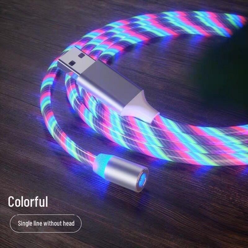 Magnetic Streamer One-to-Three Charging Cable for Apple, Huawei, Xiaomi. Fast Type-C Charging.