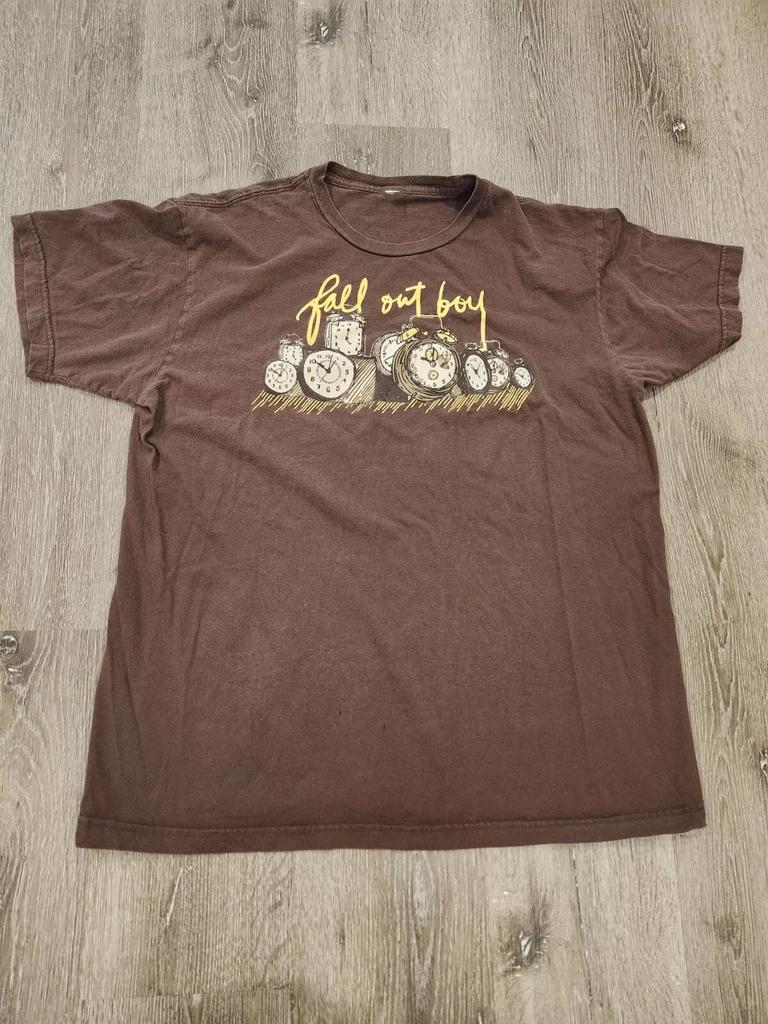 Футболка Fall Out Boy Clocks Time Полный размер S-5XL SE672 Унисекс Футболка