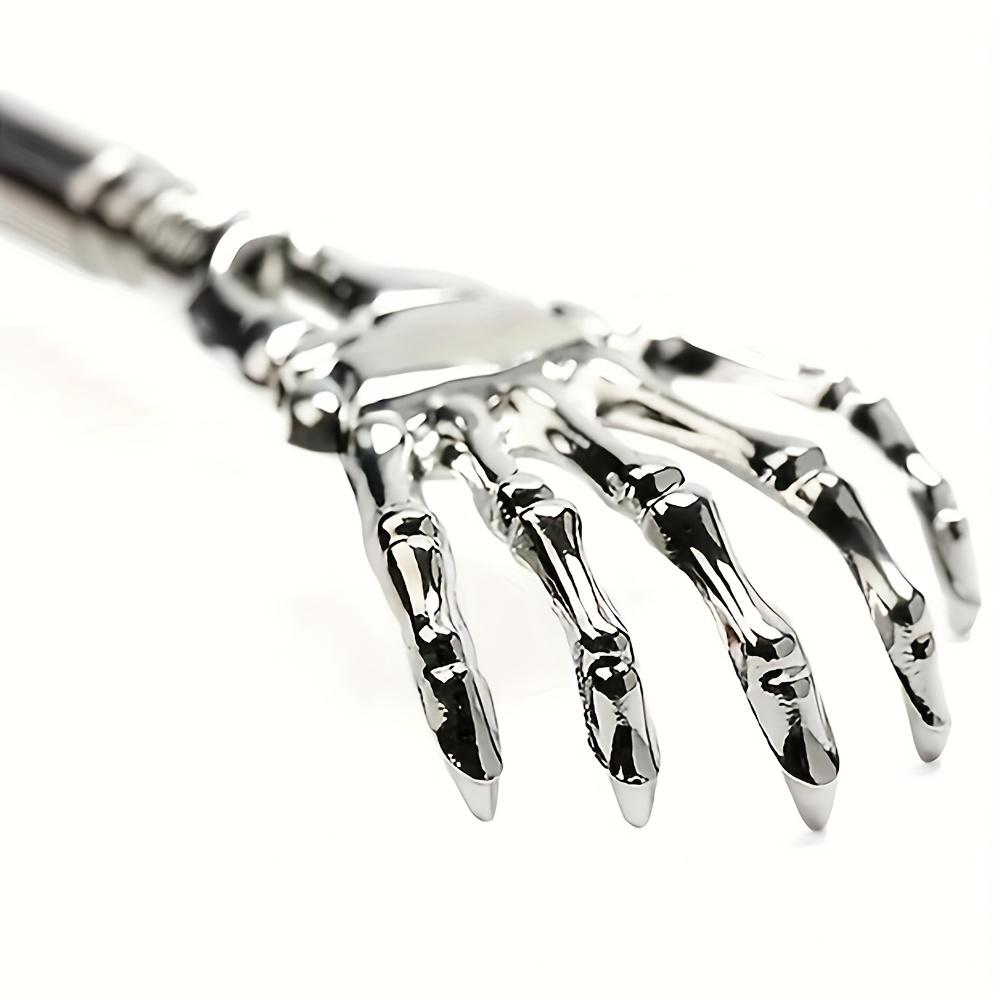 1 шт. Раздвижная чесалка для спины, портативная телескопическая чесалка для спины из нержавеющей стали с резиновой ручкой для подарков на День благодарения, день рождения, Рождество