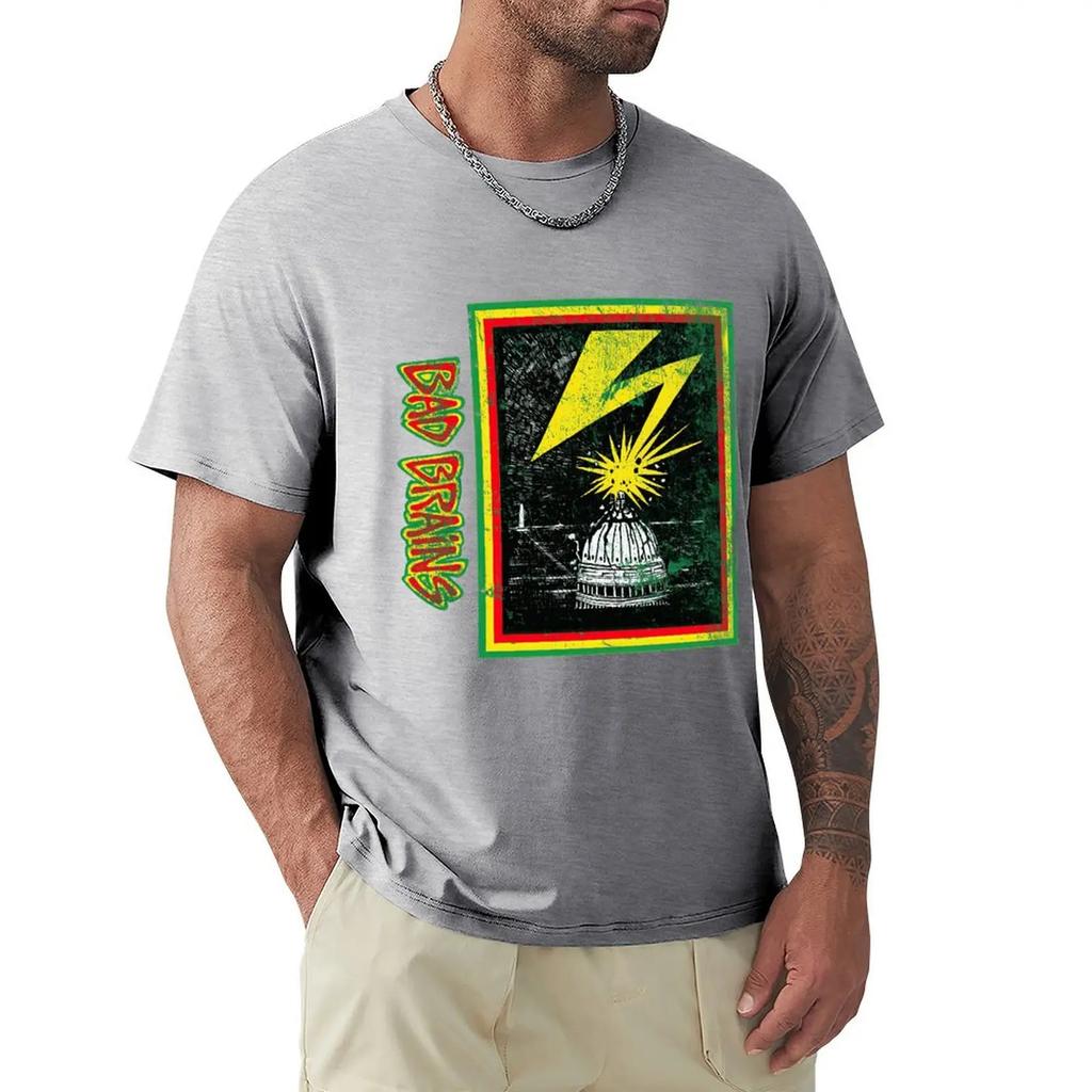 Футболка Bad Brains Vintage Cool And Funny с короткими рукавами, повседневная, модная, хлопковая