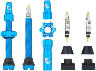 Комплект бескамерных вентилей Wolf Tooth, 44 мм, Синий, U1TLV-KIT44-BLU