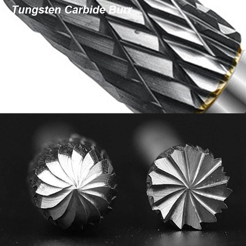 Carbide Burr Set Die Grinder Rotary Tool Rasp for Dremel Wood Carving Bits Metal Grinding Engraving Cutting Trimming Porting