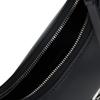 Calvin Klein Кожаная сумка на плечо с металлическим монограммой, средняя, женская, цвет Космический черный 4F3263G-UB1