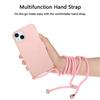 Wheat Straw Material + TPU Protective Case with Lanyard For iPhone 14