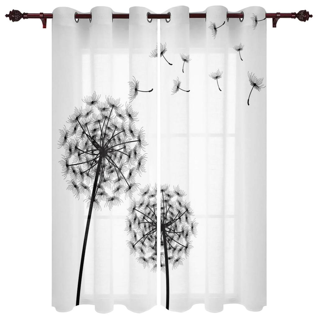 Одуванчик, бабочка, цветы, растения, животные, украшения, домашние шторы, товары для дома, занавеска для гостиной, спальни