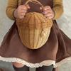 Плетеная корзина из ротанга в форме желудя, переносная сумка для хранения, корзина для пикника, органайзер для всякой всячины, реквизит для фотосъемки