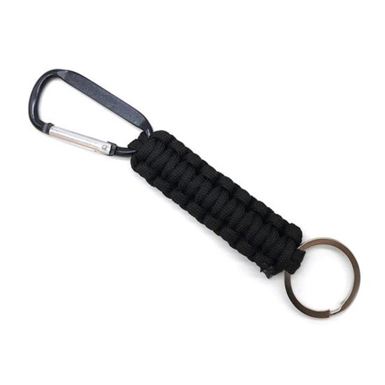 1/4 шт. Карабин-брелок из плетеной веревки для улицы, сверхпрочный металлический, портативный, легкий, для кемпинга, альпинизма, с защелкой, клипсой, подвесной пряжкой и 7-жильным шнуром
