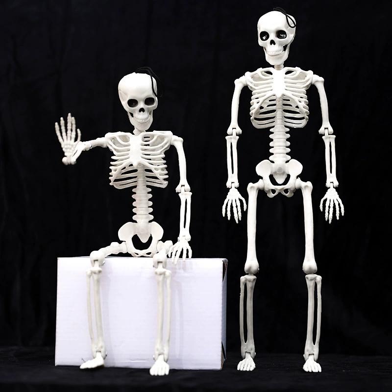 Хэллоуин Человеческий Скелет 40 см Подвижный Скелет Человеческий Скелет Хэллоуин Ужасные Украшения Дом с Привидениями Ужасные Реквизиты