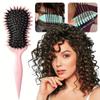 1pc Pink Curly Hair Brush with Black Bristles - Curl Defining and Shaping Comb for Men & Women, Fine Tooth, Hair Styling Tool|Stylish Grooming Tool