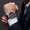 Модные мужские наручные часы с ремешком из нержавеющей стали, водонепроницаемые кварцевые наручные часы с хронографом, автоматической датой и светящимися стрелками