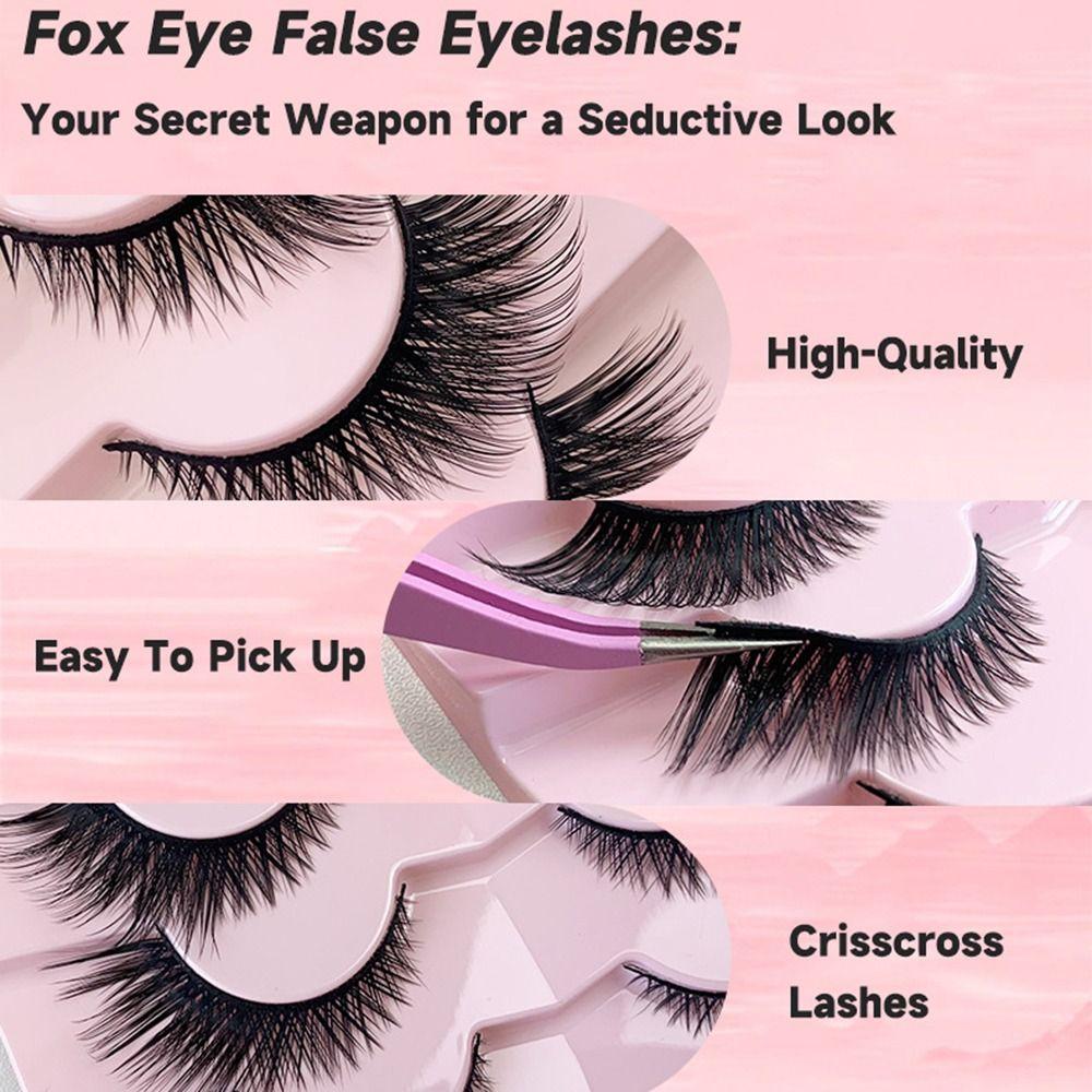 Накладные ресницы диагональные мушки накладные ресницы хвостик для глаз удлинение 3D искусственные норковые ресницы принадлежности для макияжа