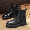 FashionDesigner Mens 2024 Весна Осень Chelsea Ботильоны Мотоциклетные Chelsea Защитные Платформы Ковбойские Сапоги Из Натуральной Кожи Обувь для Мужчин