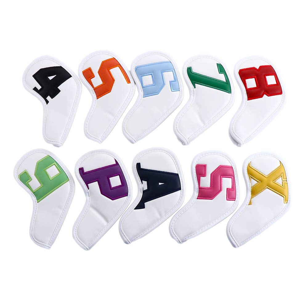 6 цветов Для мужчин и женщин 4-9 ASPX Искусственная кожа Высококачественный защитный чехол Чехол для гольф-клюшки (wedge) Чехлы для гольф-клюшек (iron) Чехлы для головок гольф-клюшек