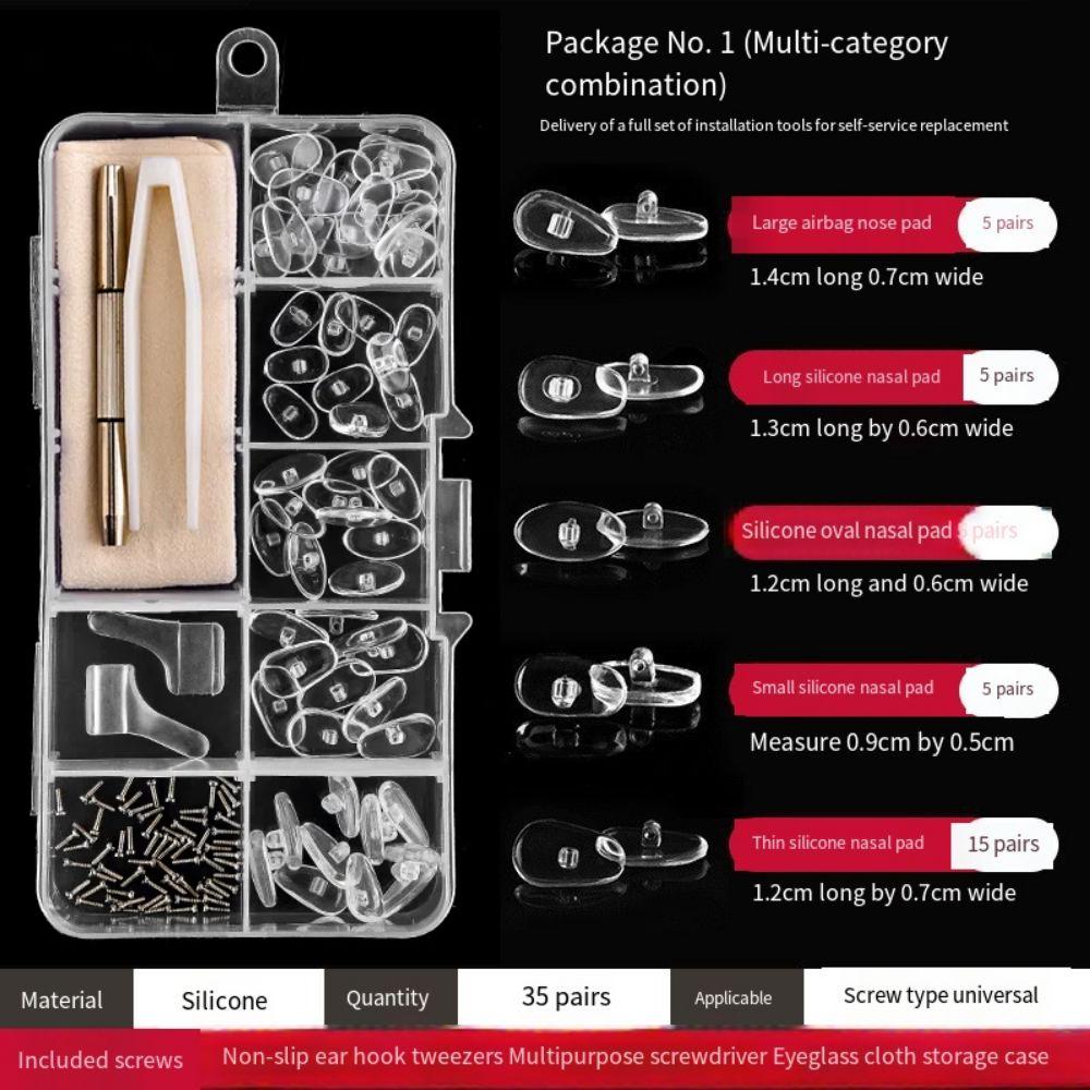 Antiskid Precision Screw Sets Silicone Glasses Repair Tools Eyeglass Repair Kit  Repair Accessories