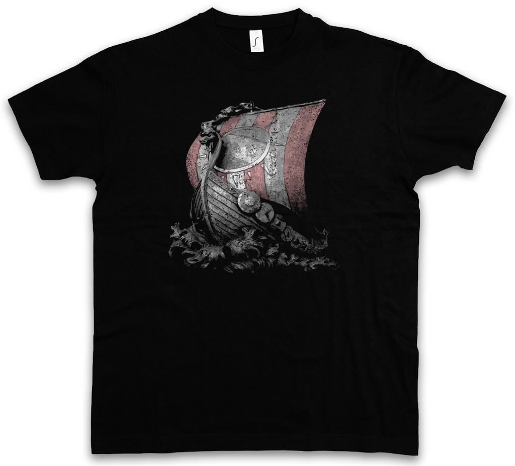 VIKING SHIP I T-Shirt Mens Womens Tees Top Vikings Longship Norsemen