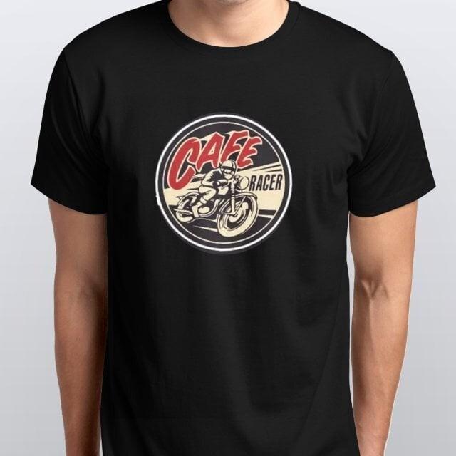 Cafe Racer Old School Round Style Motorcycle Printed T Shirt All sizes