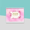 23x19cm Large Desk Calendar 2025 Standing Flip Desktop Calendar Daily Planning Monthly Calendar For Home Recording Events